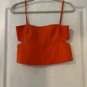 Zara crop top with cut outs